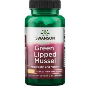 SWANSON, Nowozelandzka liofilizowana zielona małża 500mg 60 kaps.