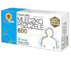 Apipol Farma, Mleczko pszczele 600 , Royal Jelly, 32 kaps.