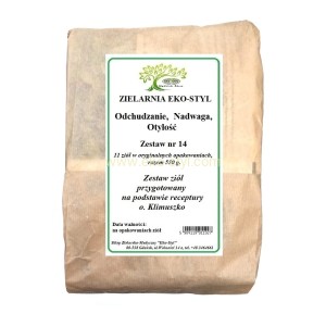 Odchudzanie, otyłość (nr 14) Zioła w/g rec. o. Klimuszko /Zestaw ziół