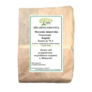  Moczenie mimowolne, kąpiele (nr 74 a) Zioła w/g rec. o. Klimuszko /Zestaw ziół