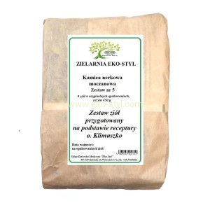 Kamica nerkowa moczanowa (nr 5) Zioła w/g rec.  o. Klimuszko /Zestaw ziół