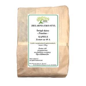  Świąd skóry, kąpiele (nr 49 a) Zioła w/g rec. o. Klimuszko /Zestaw ziół