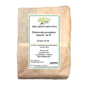 Zaburzenia przemiany materii II (nr 96) Zioła w/g rec. o. Klimuszko /Zestaw ziół