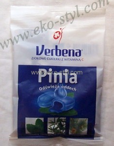 VERBENA, PINIA, cukierki ziołowe 60 g.