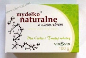 VINSVIN, Mydełko naturalne z nanosrebrem, kostka 100 g