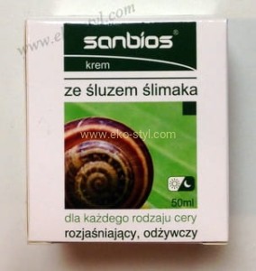 SANBIOS, Krem ze śluzem ślimaka, 50 ml