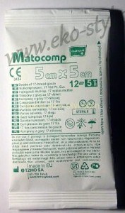 Matocomp, Kompresy z gazy 17-nitkowej, 5x5 cm - 5 szt.