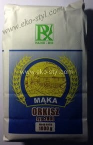 Mąka Orkiszowa, typ 2000, 1 kg.  Radix-Bis